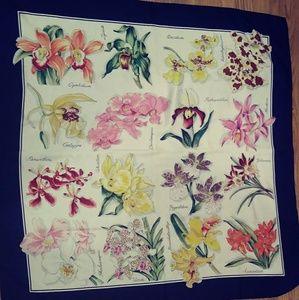 Smithsonian Institution Floral Silk Scarf